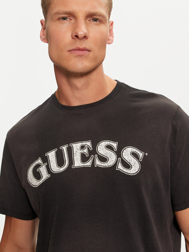 Guess Guess Marškinėliai M4BI04 K9RM1 Juoda Regular Fit