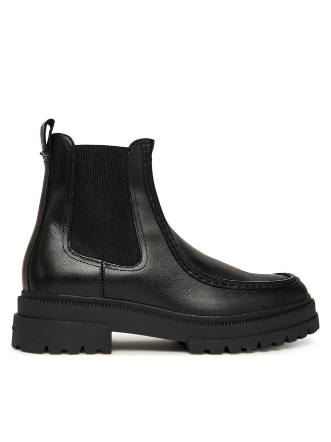 Tommy Hilfiger Klassische Stiefeletten Tommy Hilfiger Th Chunky Dress Casual Chel FM0FM05763 Schwarz