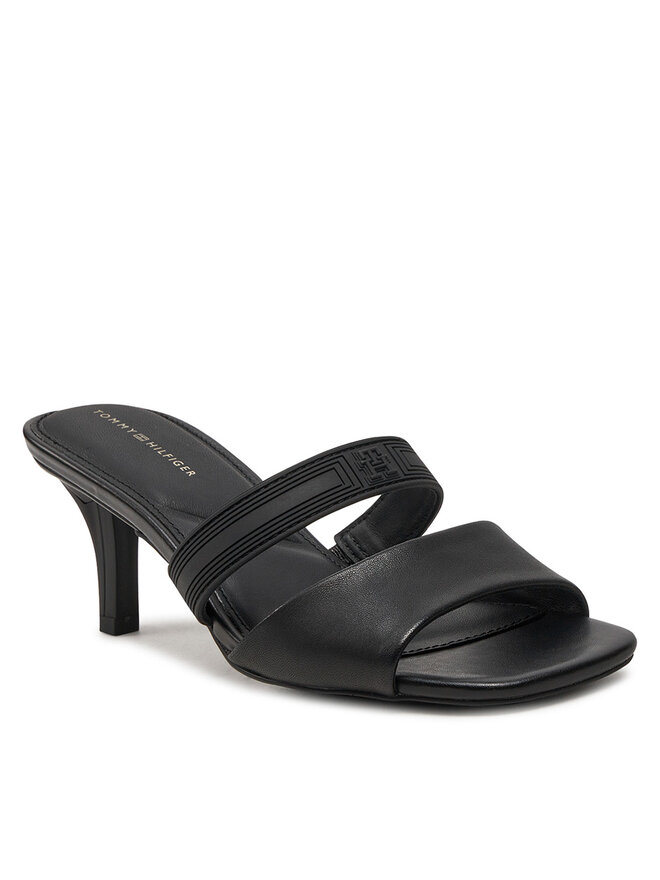 Tommy Hilfiger Ciabatte Tommy Hilfiger Sporty Leather Mule FW0FW07640 Nero
