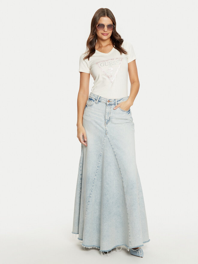 Guess Guess Majica W5RI21 J1314 Écru Regular Fit