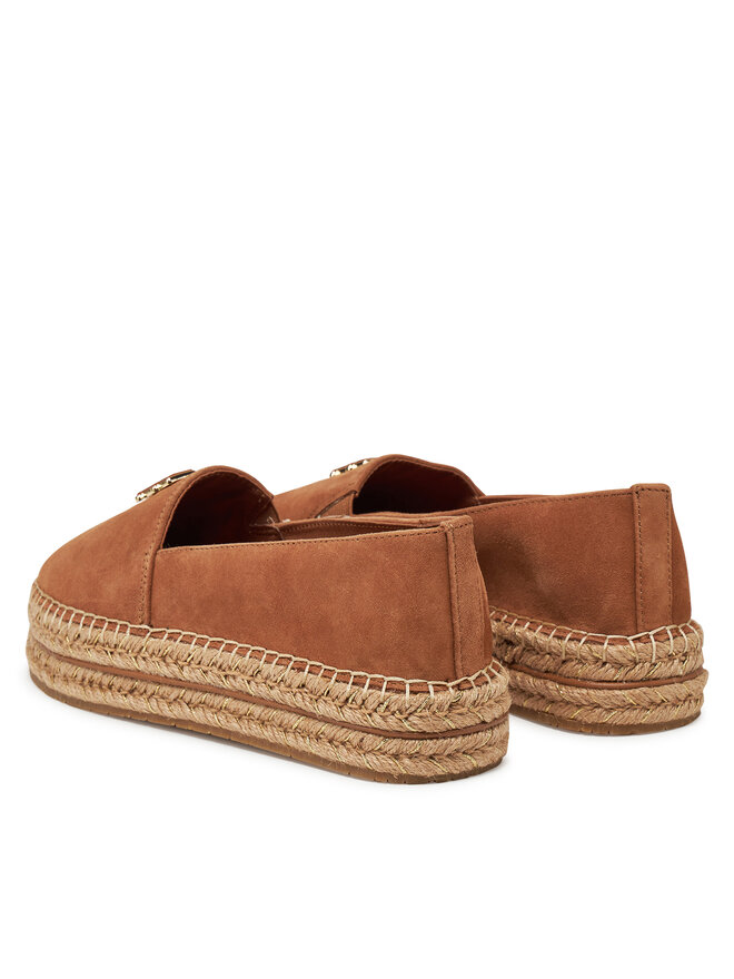 Tommy Hilfiger Espadrilles Tommy Hilfiger Suede Platform Espadrille FW0FW08586 Braun