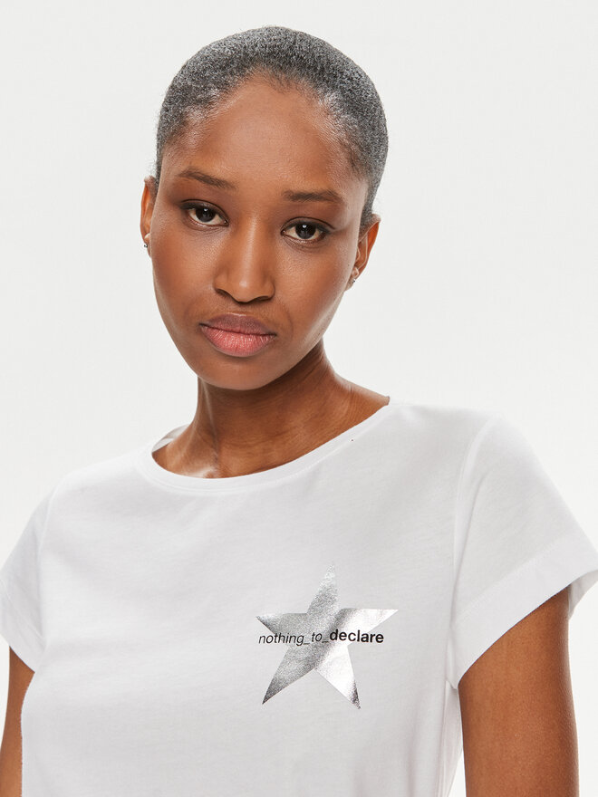 Sisley Sisley Póló 3I1XL100Y Fehér Slim Fit
