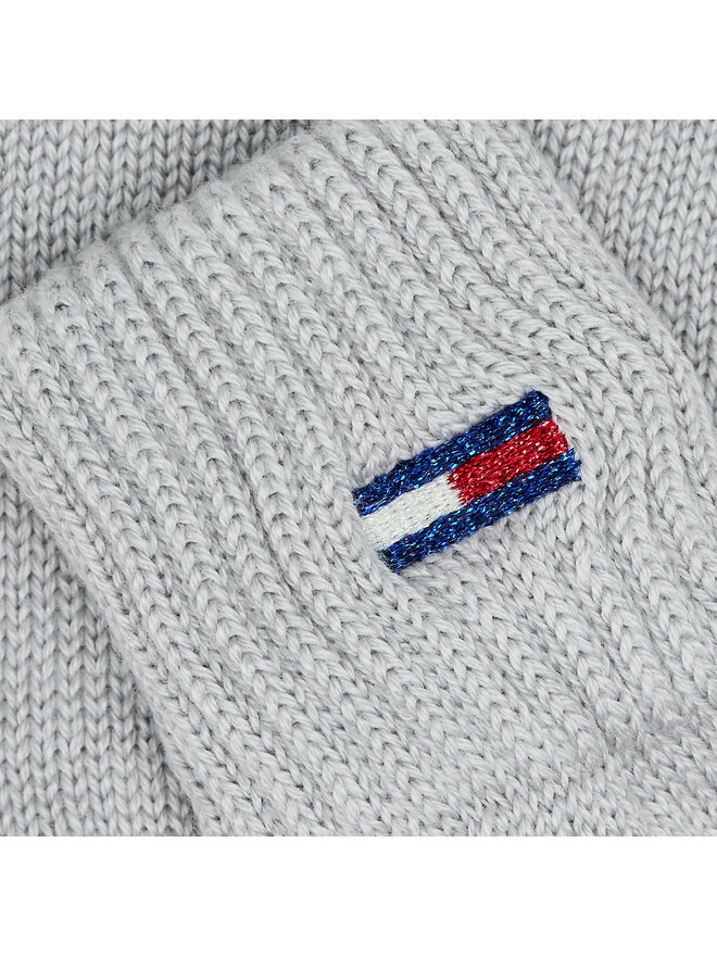 Tommy Jeans Dámske rukavice Tommy Jeans Tjw Flag Gloves AW0AW15480 Sivá