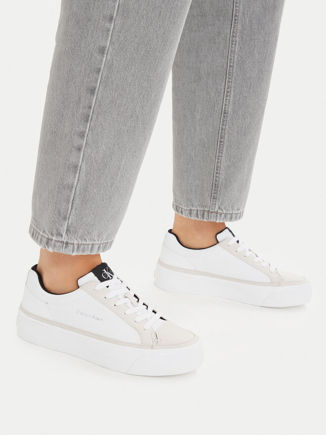 Calvin Klein Sneakers Calvin Klein Vulc Flatf Laceup HW0HW03086 Weiß