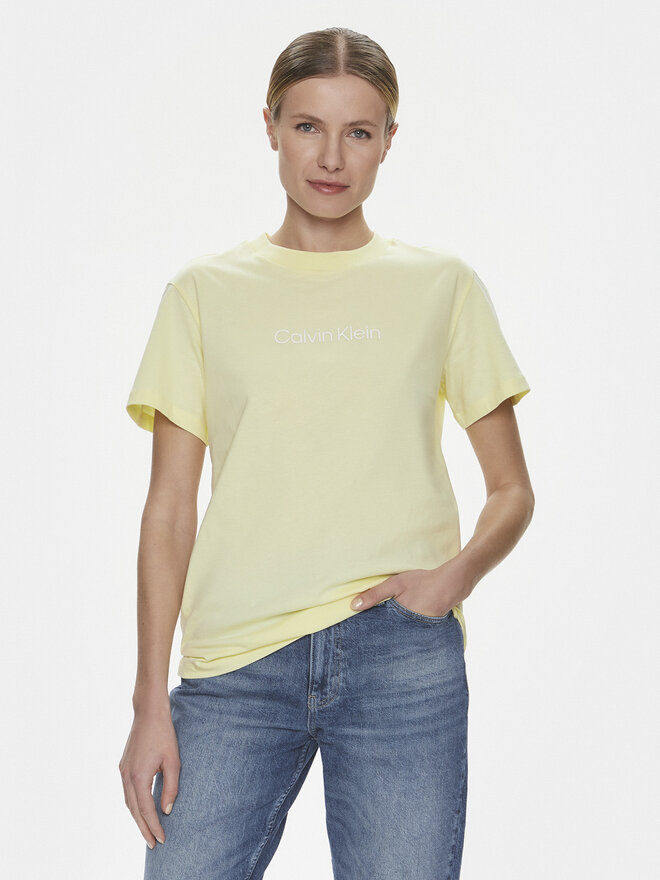Calvin Klein Calvin Klein Camiseta Hero Logo K20K205448 Amarillo Regular Fit
