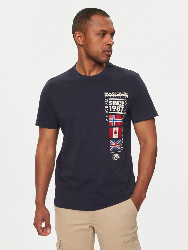 Napapijri Napapijri T-Shirt S-Turin NP0A4HQG Dunkelblau Regular Fit