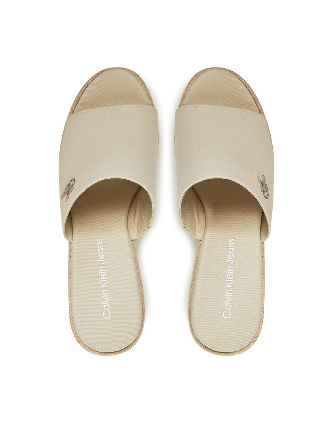 Calvin Klein Jeans Espadryle Calvin Klein Jeans Wedge Rope Slide Mg YW0YW01699 Écru
