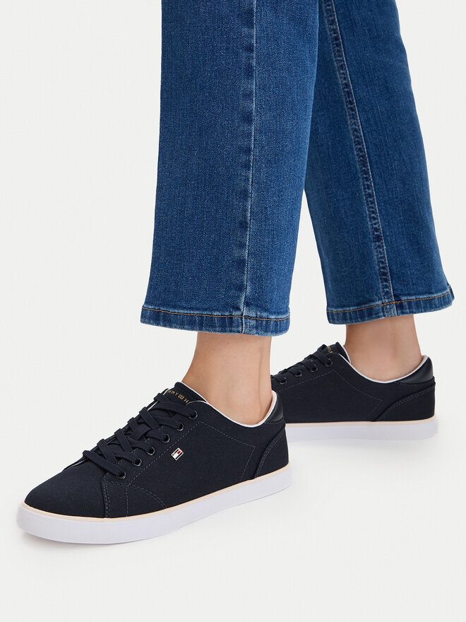 Tommy Hilfiger Sneakers Tommy Hilfiger Th Low Profile Vulc Canvas FW0FW09102 Dunkelblau