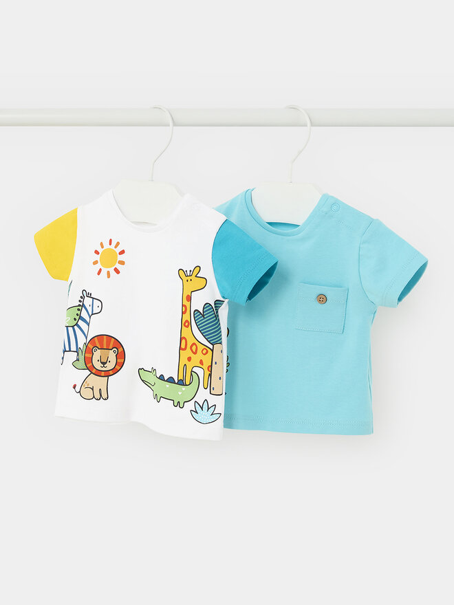 Mayoral Mayoral Set 2 majice 1002 Šarena Regular Fit