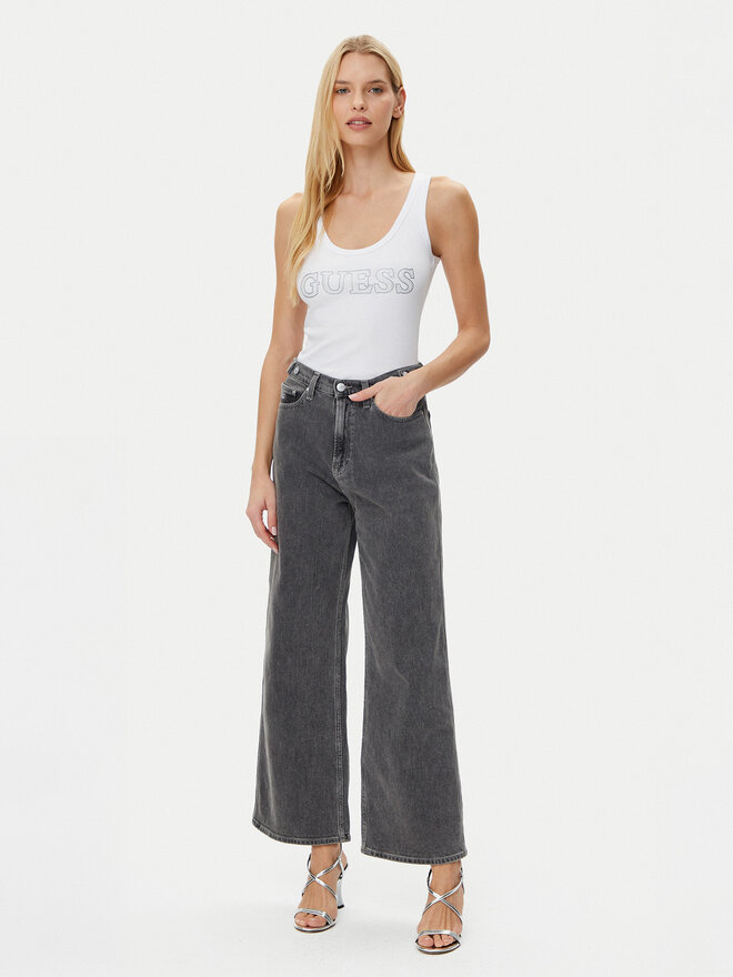 Guess Guess Τοπ W5GP29 KA0H1 Λευκό Regular Fit