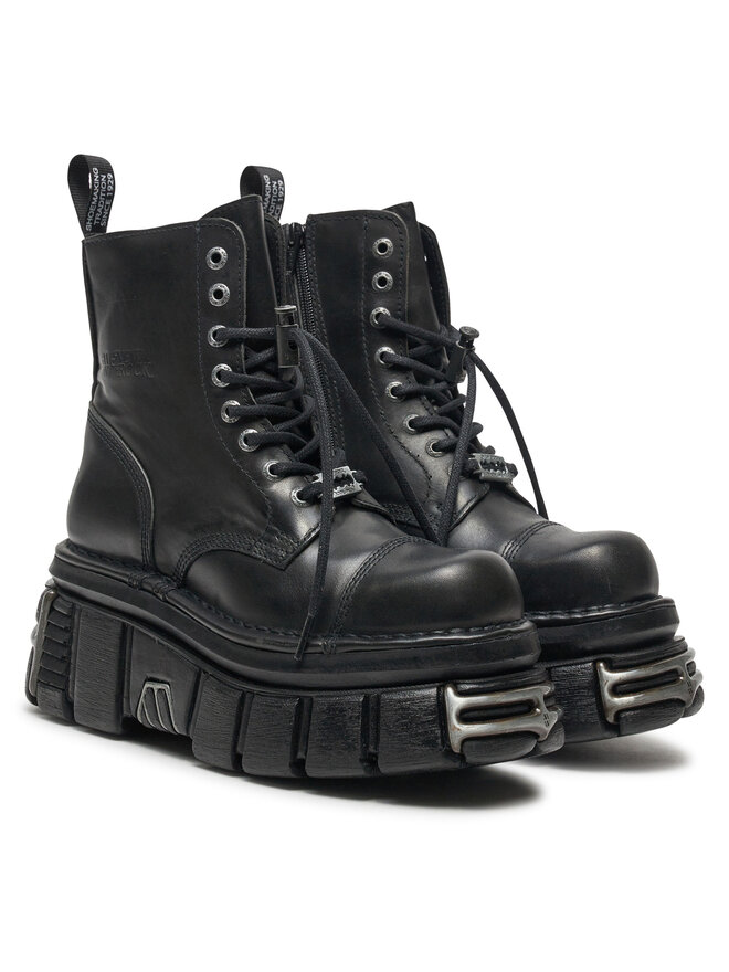 NEW ROCK Bakancs NEW ROCK M-NEWMILI083-S37 Fekete