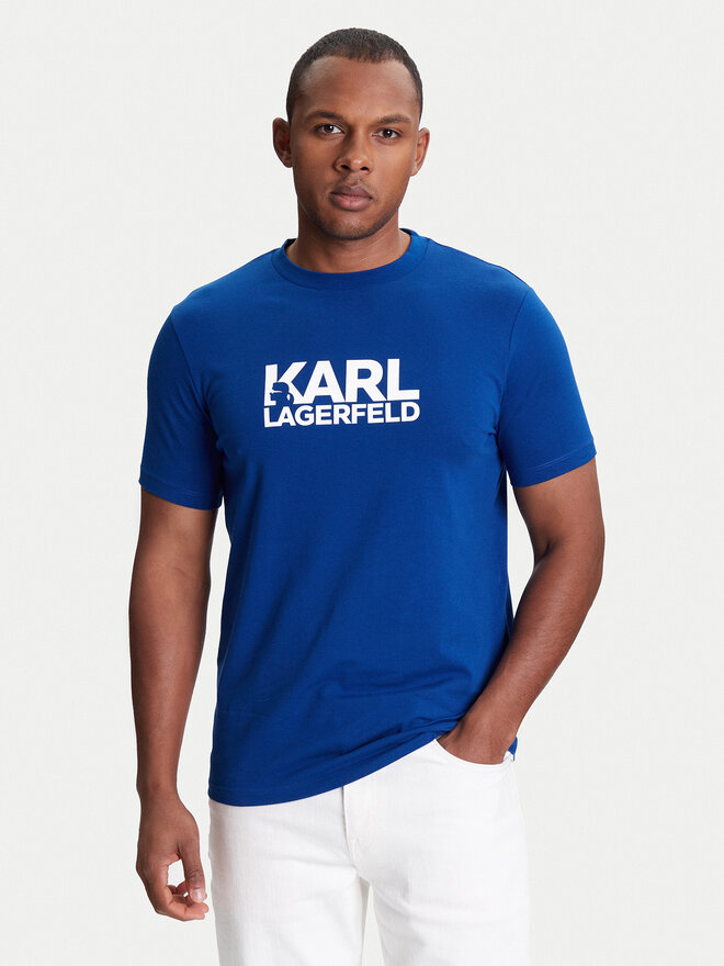 KARL LAGERFELD KARL LAGERFELD T-Shirt 755087 553235 Blau Regular Fit
