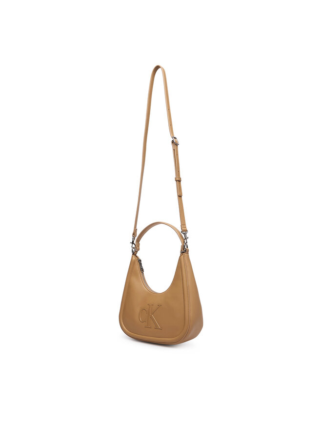 Calvin Klein Handtasche Calvin Klein Bold Ck Small Crescent LV04F3561G Beige