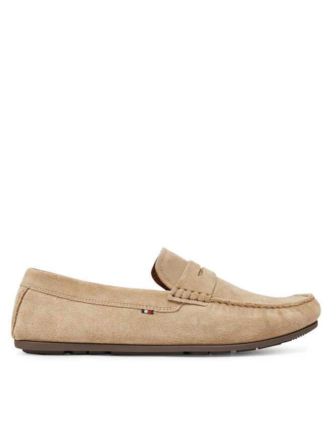 Tommy Hilfiger Mokaszin Tommy Hilfiger Casual Hilfiger Suede Driver FM0FM04998 Bézs