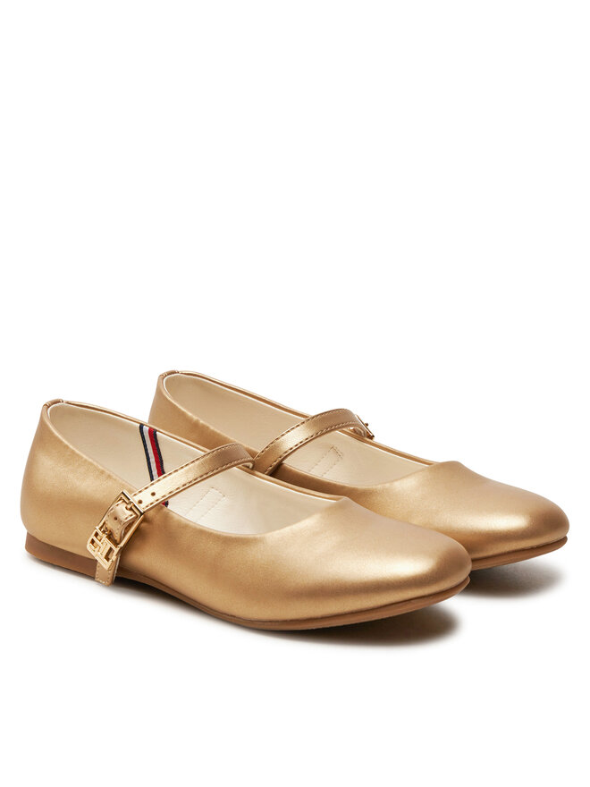 Tommy Hilfiger Baleriny Tommy Hilfiger Ballerina T3A3-33555-1372 S Złoty