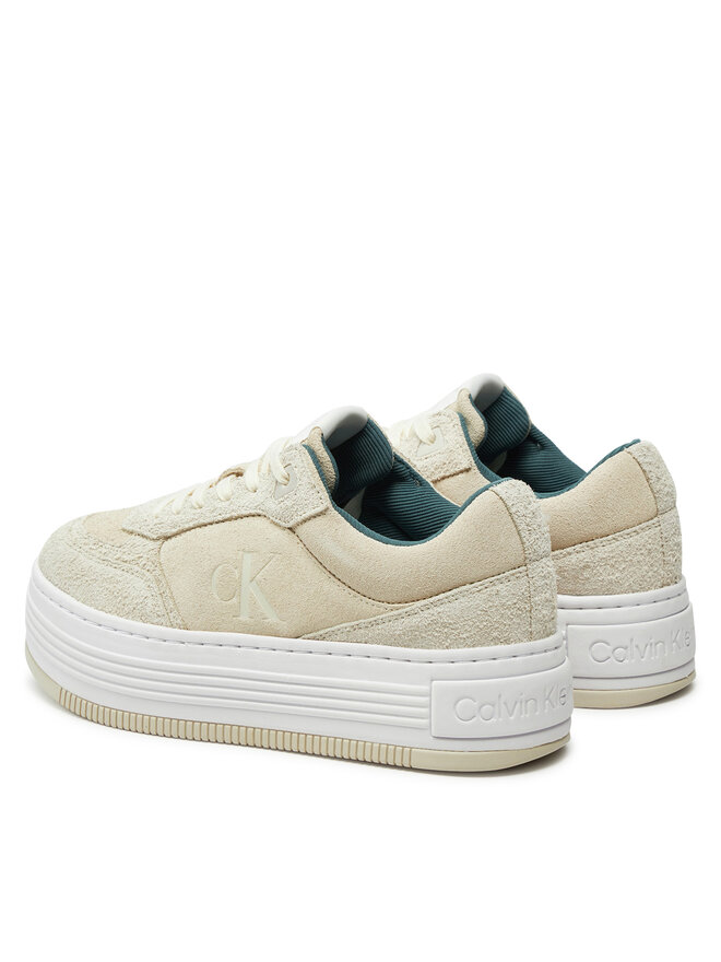 Calvin Klein Jeans Снікерcи Calvin Klein Jeans Bold Platf Laceup Low Mg Suede YW0YW01575 Бежевий