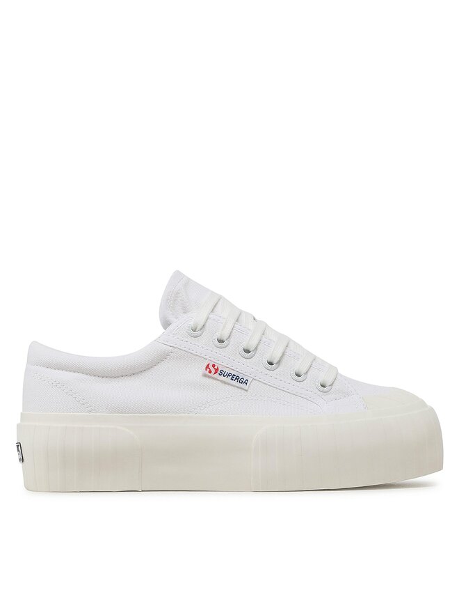 Scarpe da ginnastica Superga Stripe Platform 2631 S5111SW Bianco escarpe