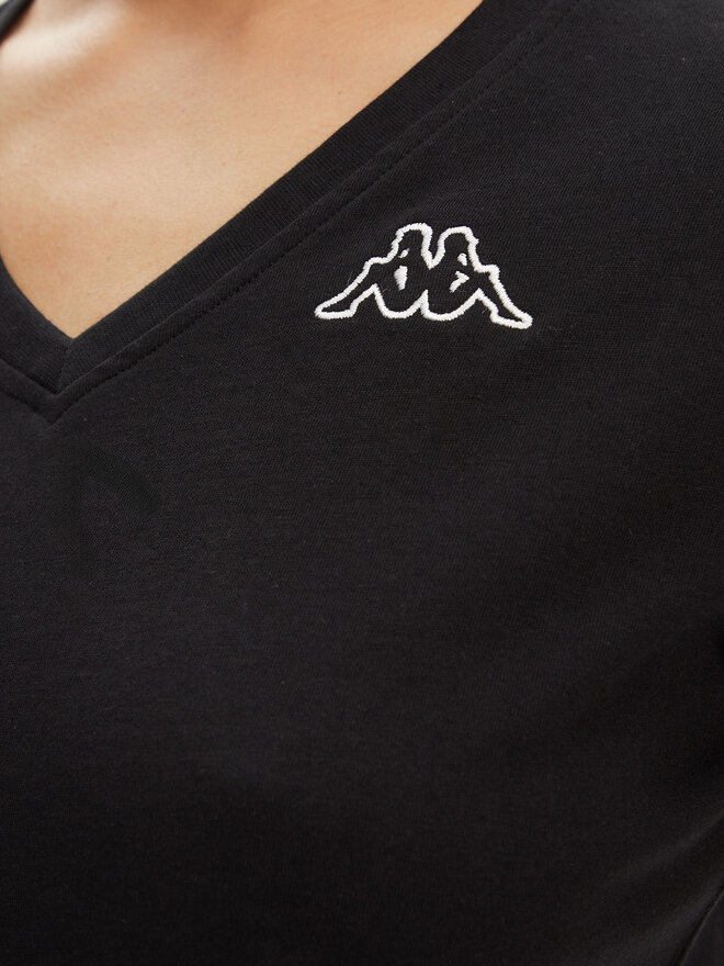 Kappa Kappa Majica Logo Cabou 303H0P0 Črna Regular Fit