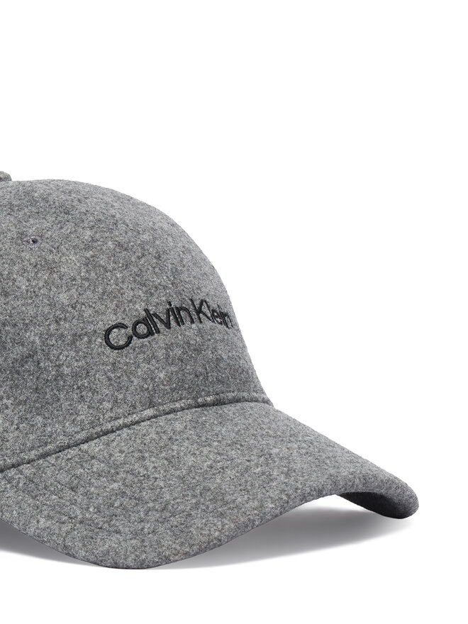 Calvin Klein Cap Calvin Klein Embroidered Titlecase Logo Felt LV04D5131G Grau