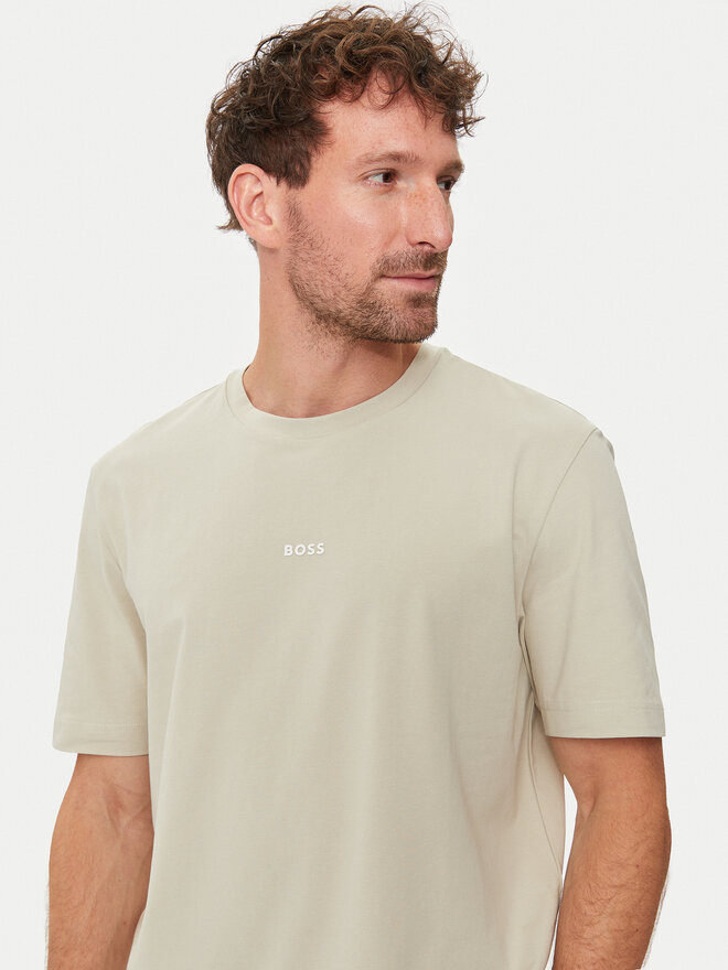 BOSS BOSS Camiseta Tchup 50473278 Beis Relaxed Fit