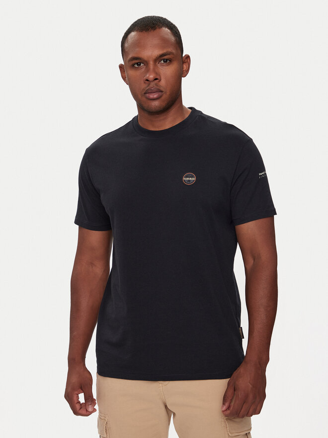 Napapijri Napapijri Marškinėliai S-Badge NP0A4I3N Juoda Regular Fit