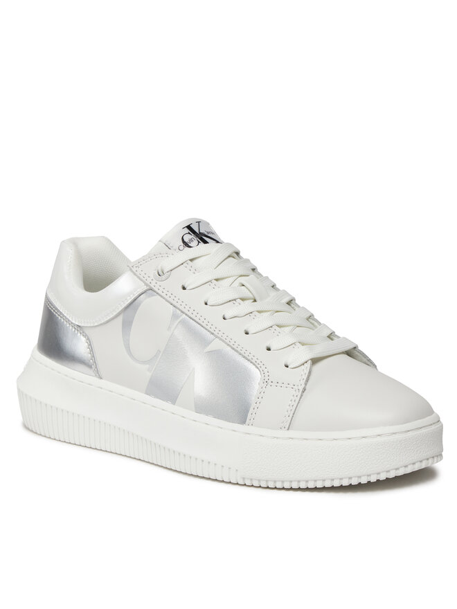 Calvin Klein Jeans Сникърси Calvin Klein Jeans Chunky Cupsole Low Lth Nbs Mr YW0YW01411 Бял