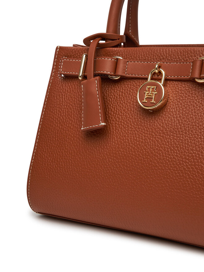 Tommy Hilfiger Táska Tommy Hilfiger American Icon Mini Tote Leather AW0AW17188 Barna