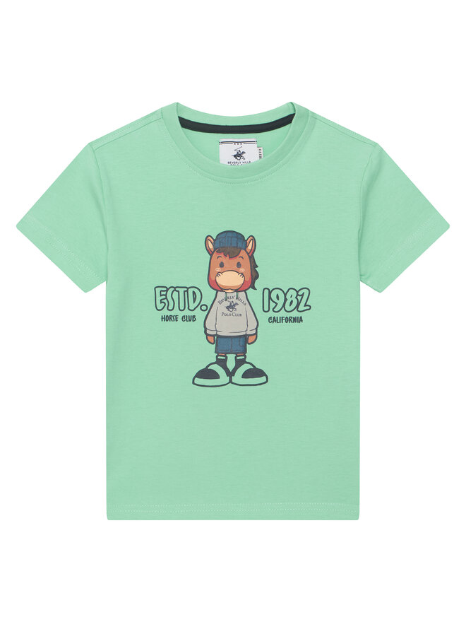 Beverly Hills Polo Club Beverly Hills Polo Club Футболка P-SS26B-TS0135 Зелений Regular Fit