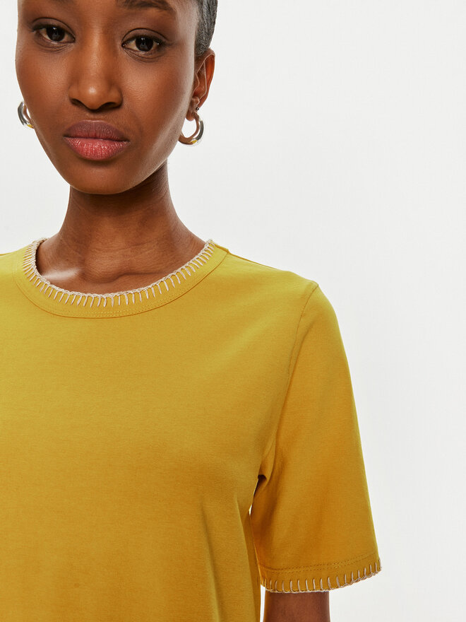 United Colors Of Benetton United Colors Of Benetton Marškinėliai 34G7D107B Geltona Regular Fit
