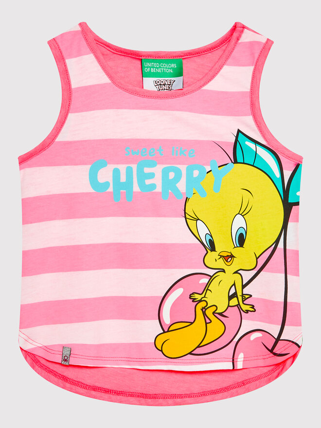 United Colors Of Benetton United Colors Of Benetton Top Looney Tunes 3U29GH00D Rosa Regular Fit