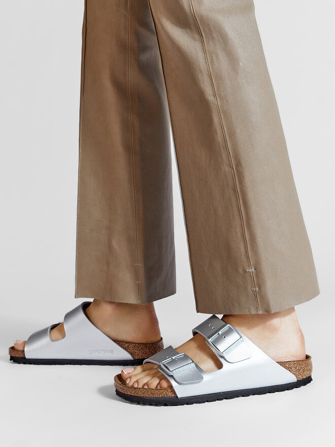 Pantoletten Birkenstock Arizona Bs 1012283 Silberfarben eschuhe