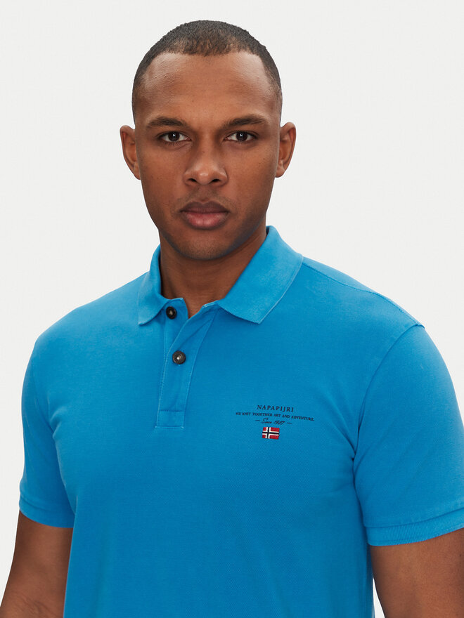 Napapijri Napapijri Polo marškinėliai Elbas NP0A4GDL Mėlyna Regular Fit