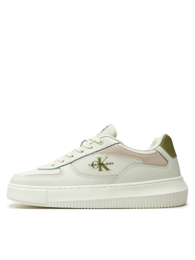 Calvin Klein Jeans Laisvalaikio batai Calvin Klein Jeans Chunky Cupsole Mix In Met YM0YM00896 Balta