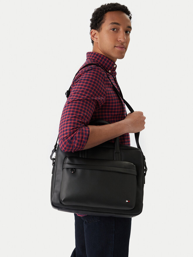 Tommy Hilfiger Laptoptasche Tommy Hilfiger Th Flag Computer Bag AM0AM13989 Schwarz