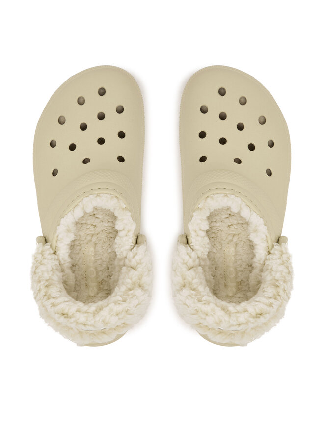Crocs Шльопанці Crocs Classic Fleece Lined Clog Quartz 211396 Бежевий