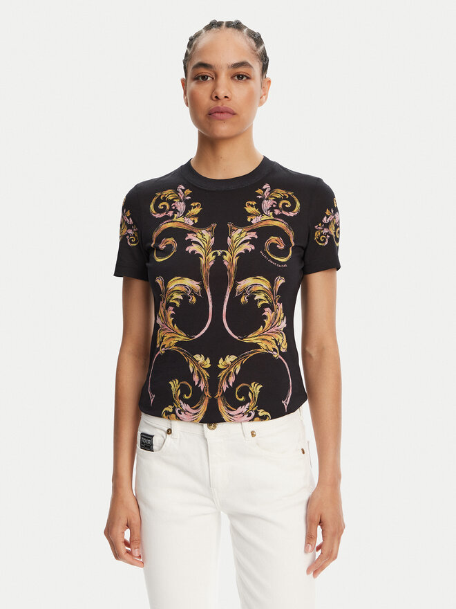 Versace Jeans Couture Versace Jeans Couture T-Shirt 78HAH6P8 Μαύρο Slim Fit