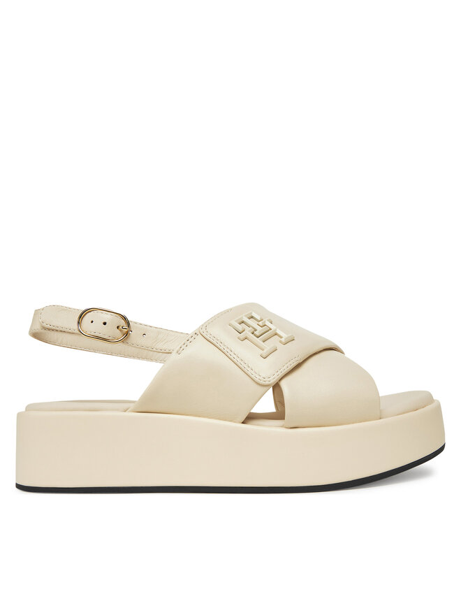 Tommy Hilfiger Sandalias Tommy Hilfiger Th Logo Hw Padded Leather Sandal FW0FW08808 Beis