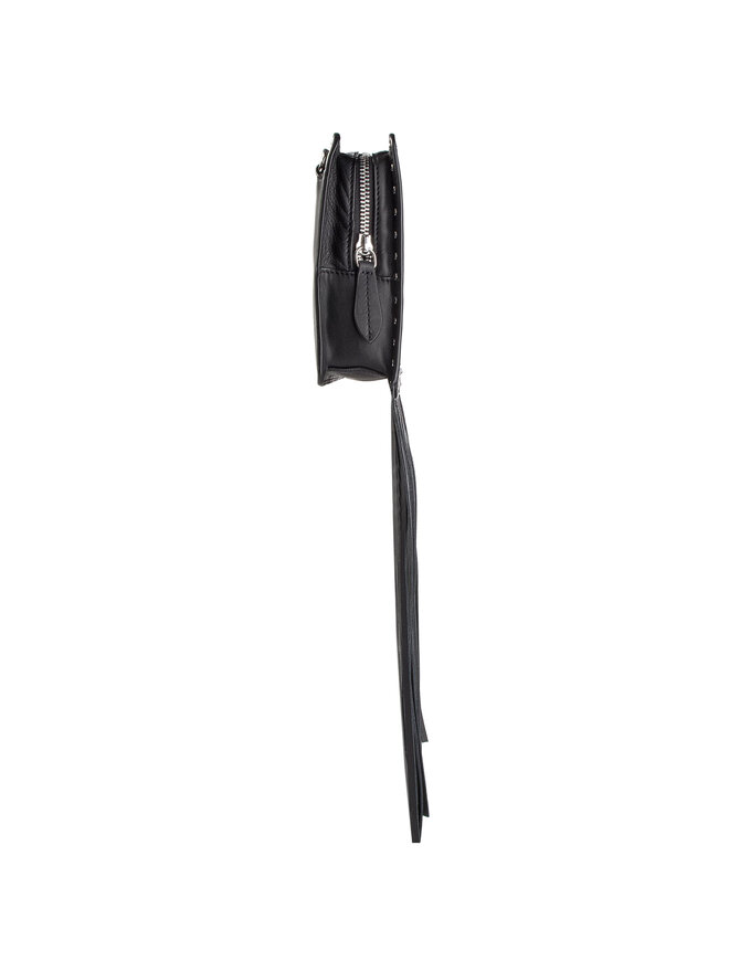 TWINSET Torebka TWINSET Tracolla Con Zip AS8PCC Czarny