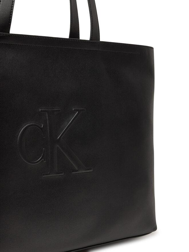 Calvin Klein Jeans Torbica Calvin Klein Jeans Sculpted Slim Tote LV04K3070G Crna