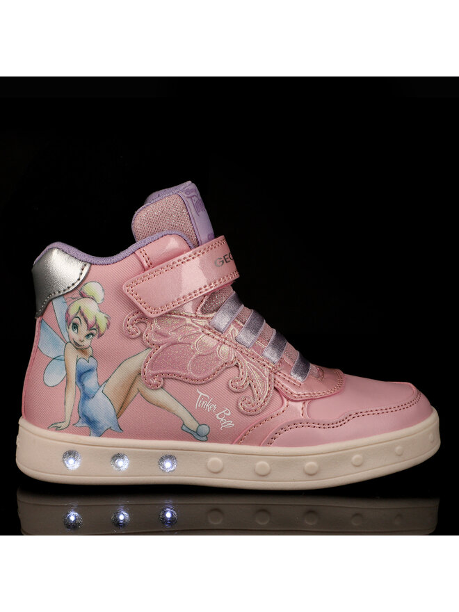 Basket Montante à Scratches Geox Enfant Skylin Girl Synt.Lea Pea - Bleu
