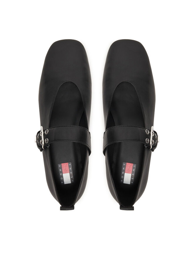 Tommy Jeans Ballerinas Tommy Jeans Tjw Ballerina Buckle EN0EN03019 Schwarz