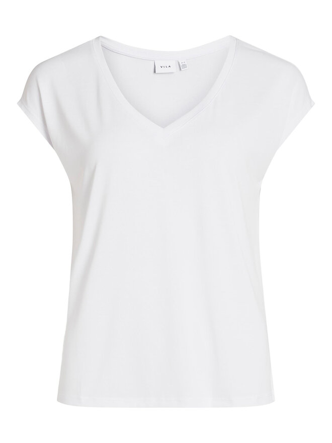 Vila Vila T-Shirt Modala 14074847 Λευκό Relaxed Fit