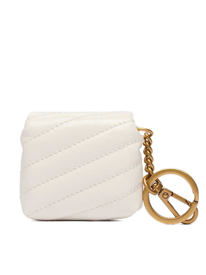 PINKO Portachiavi PINKO Airpods Love Puff Microfiber Shiny Calf AI 25-26 PCPL 105869 A370 Bianco