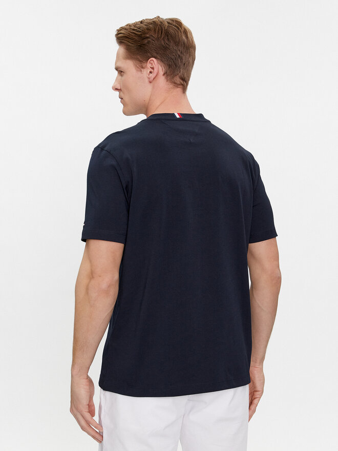 Tommy Hilfiger Tommy Hilfiger Футболка Script Logo Tee MW0MW33691 Cиній Regular Fit