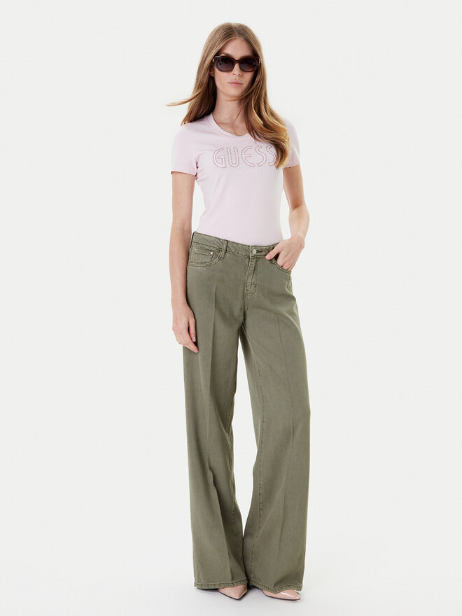 Guess Guess Póló W5YI05 J1314 Rózsaszín Regular Fit