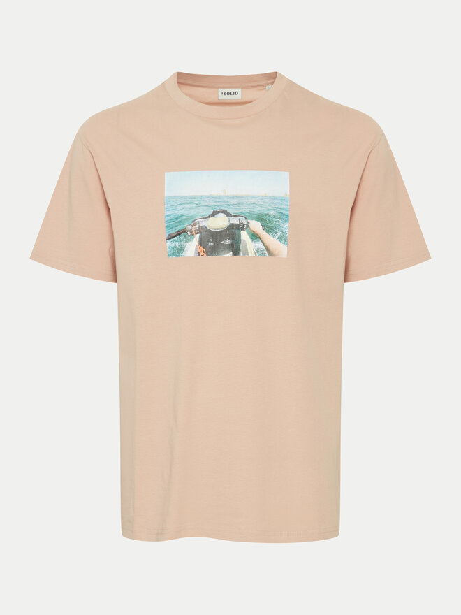 Solid Solid Футболка 21108237 Бежевий Regular Fit