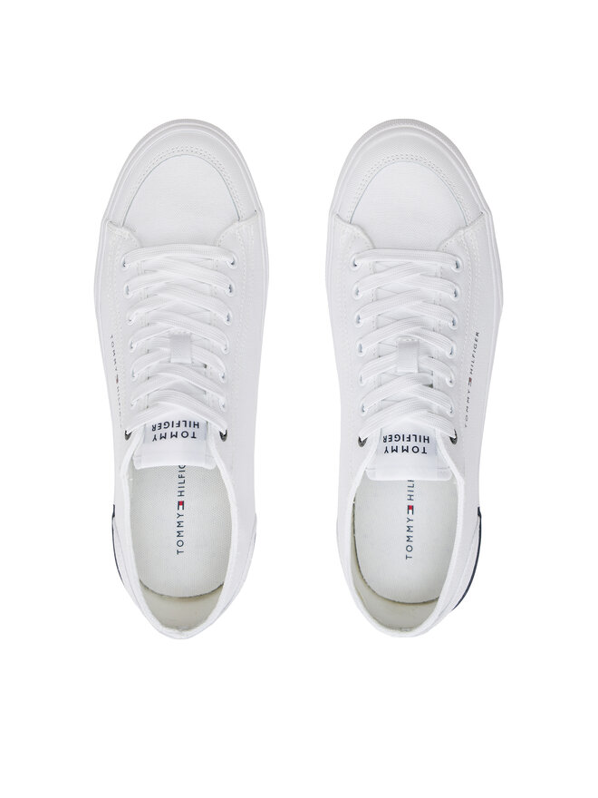 Tommy Hilfiger Tenisky Tommy Hilfiger Corporate Vulc Canvas FM0FM04954 Bílá