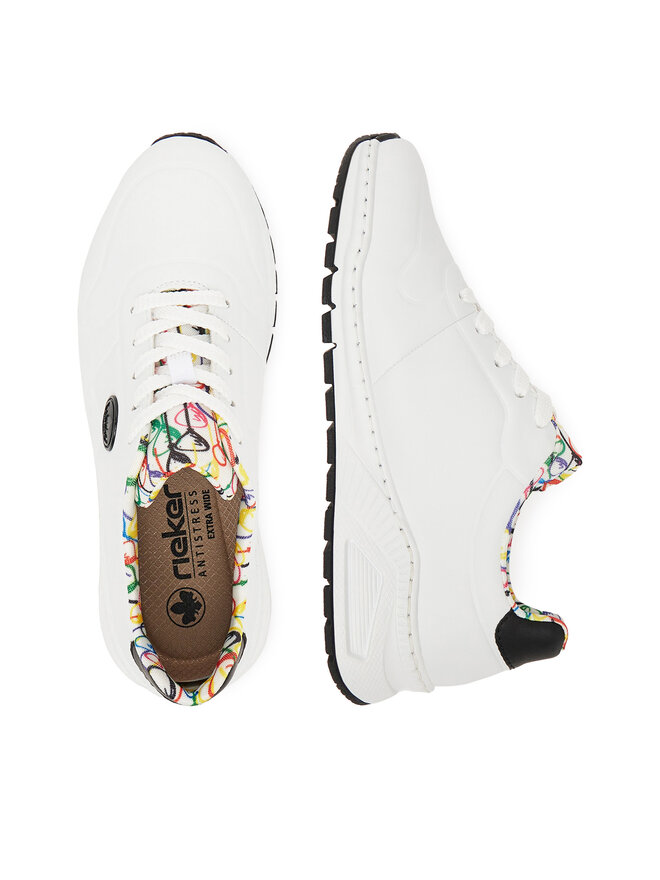Rieker Sneakersy Rieker M4903-80 Biela