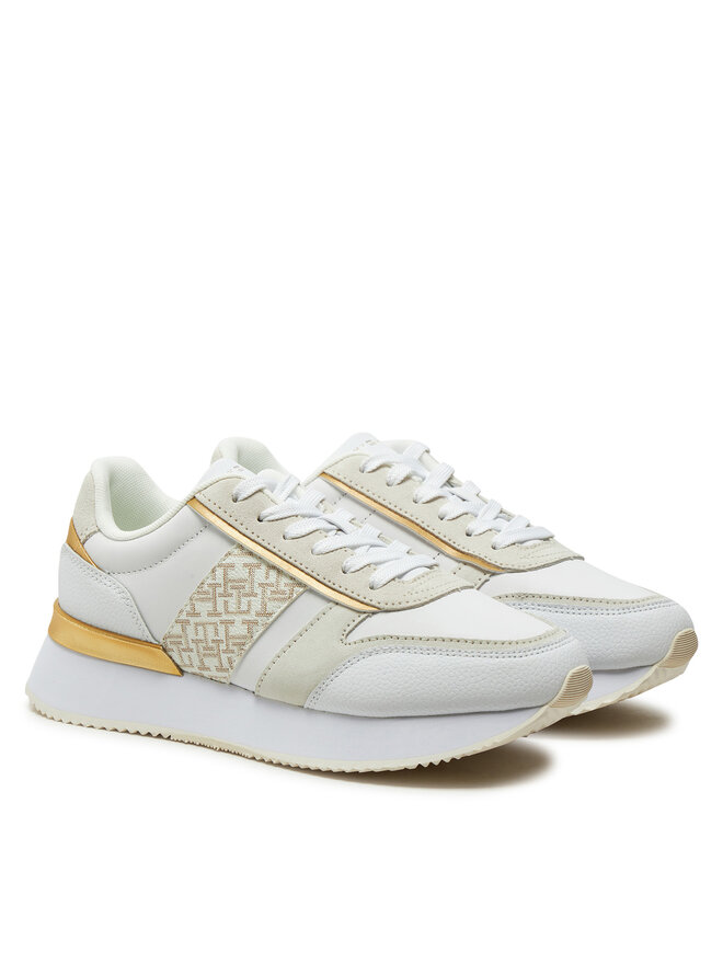 Tommy Hilfiger Сникърси Tommy Hilfiger Lux Monogram Runner FW0FW08387 Бял