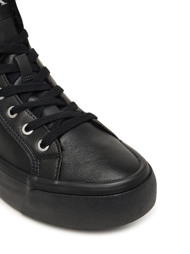 Calvin Klein Sneakers Calvin Klein Vulc Flatf Mid Laceup Lth Fur HW0HW03234 Schwarz